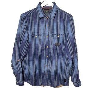 Scotch & Soda Shirt Mens Large Plaid Button Down Long Sleeve Amsterdam Casual